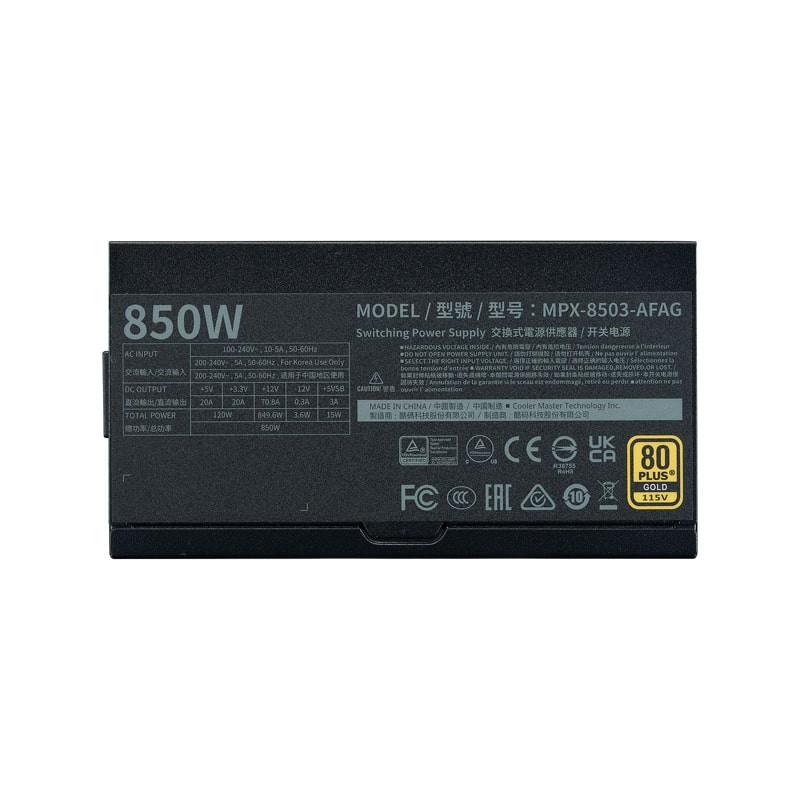 منبع تغذیه کامپیوتر کولر مستر مدل GX II GOLD 850 Bk