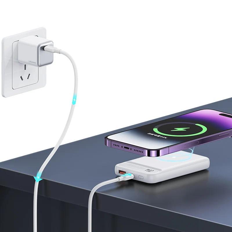 پاوربانک یوسمز مدل US-CD214-22.5W ظرفیت 10000 میلی آمپر ساعت