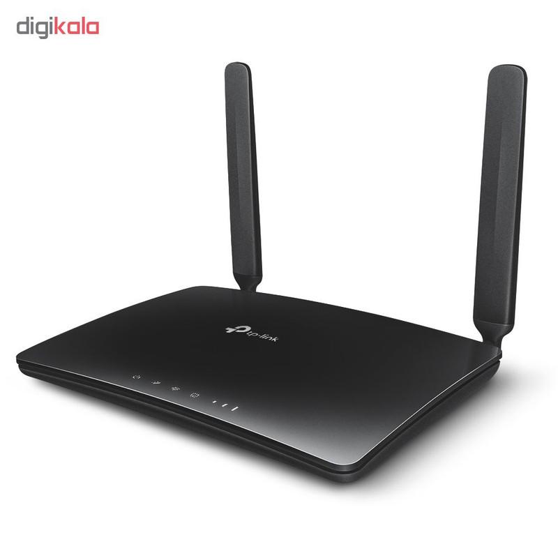 مودم روتر بی‌سیم تی پی-لینک مدل Archer MR200/AC750_Ver-4 با پشتیبانی از 4G LTE و 3G، دو آنتن خارجی، فرکانس دوگانه 2.4 و 5 گیگاهرتز، سرعت انتقال داده تا 300 مگابیت بر ثانیه، قابلیت اتصال 64 کاربر، پشتیبانی از سیم کارت میکرو و امکانات WPS و کلید روشن/خاموش