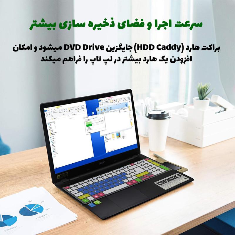 براکت هارد اینترنال دی نت مدل Caddy 12.7mm