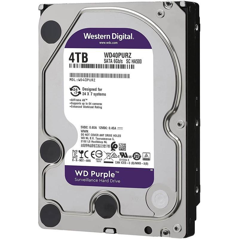 هارد دیسک اینترنال وسترن دیجیتال مدل purple wd40Purz ظرفیت ۴ ترابایت