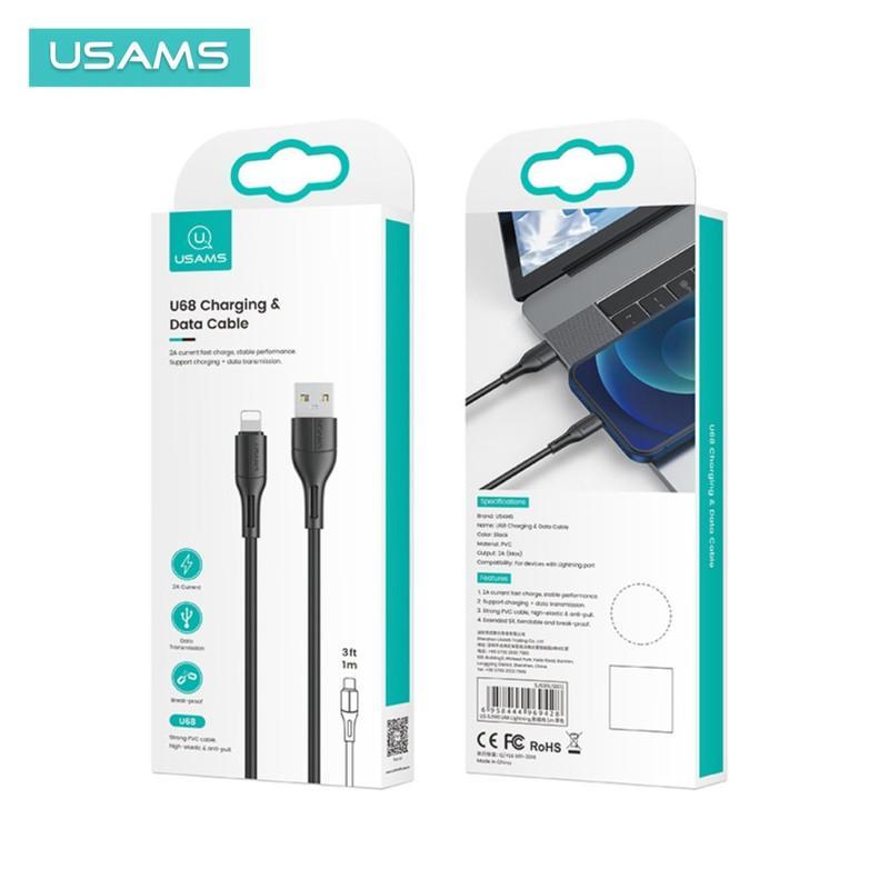 کابل تبدیل USB به لایتنینگ یوسمز مدل U68 طول 1 متر