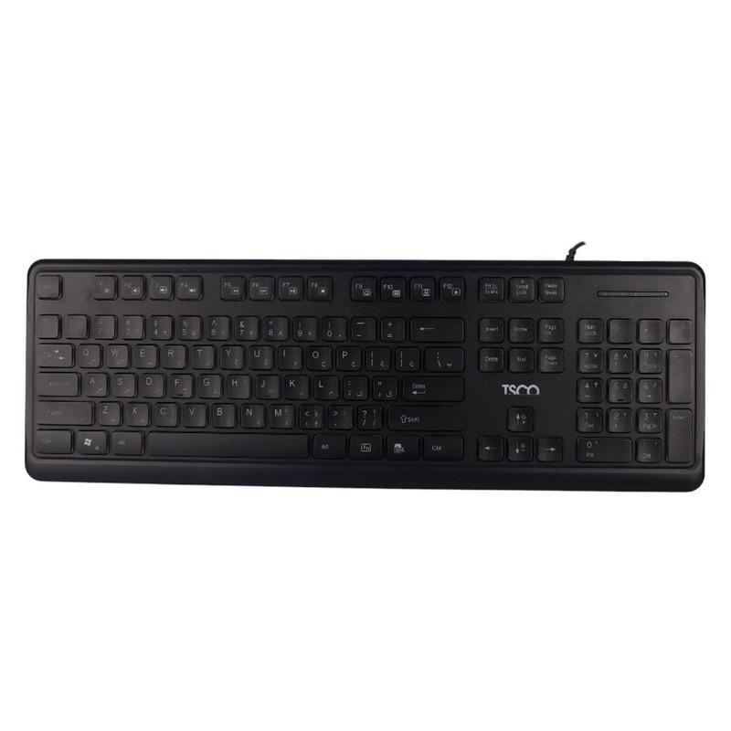 کیبورد تسکو مدل TK 8046،سوییچ ممبران، Full-size، نورپردازی RGB