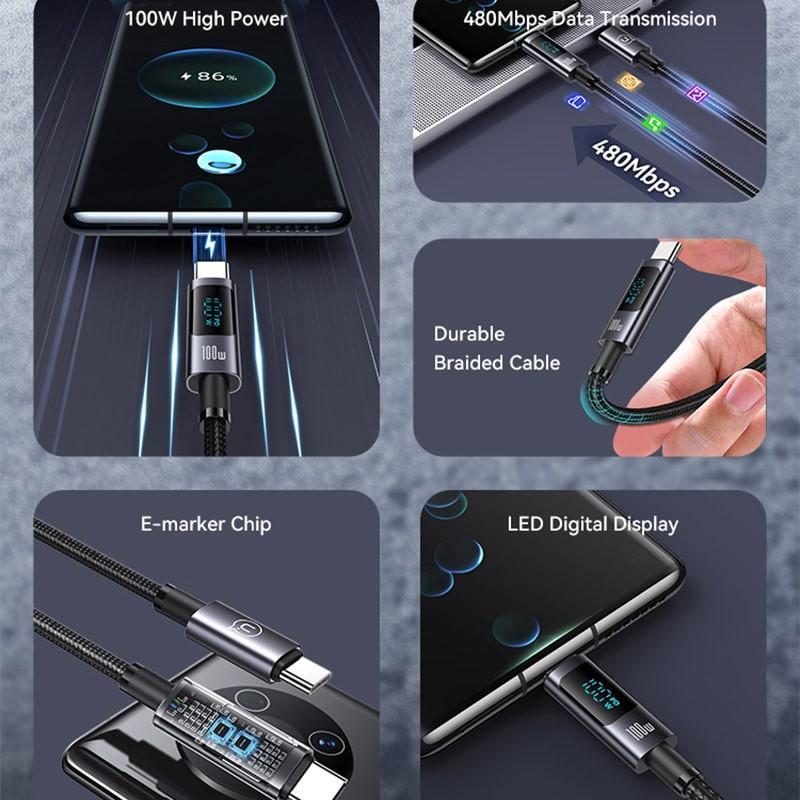 کابل USB-C یوسمز مدل sj671 طول 1.2 متر