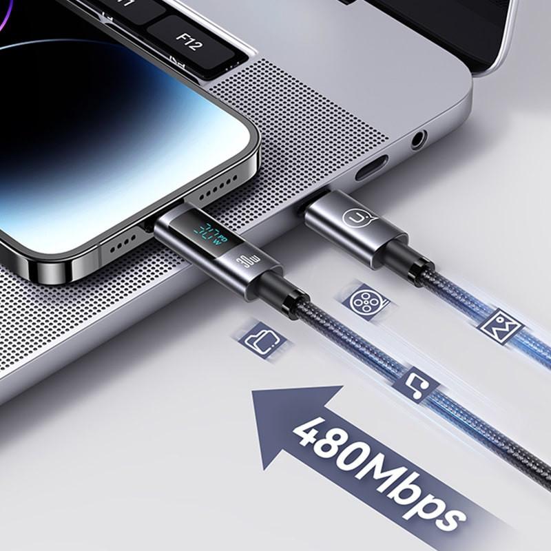 کابل تبدیل USB-C به لایتنینگ یوسمز مدل SJ672 طول 1.2 متر