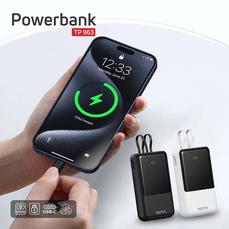 پاور بانک تسکو مدل TP 963 با ظرفیت 20000 میلی آمپر ساعت