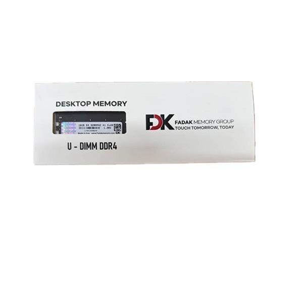 رم دسکتاپ DDR4 تک کاناله 3200 مگاهرتز CL22 فدک مدل A1 ظرفیت 16 گیگابایت