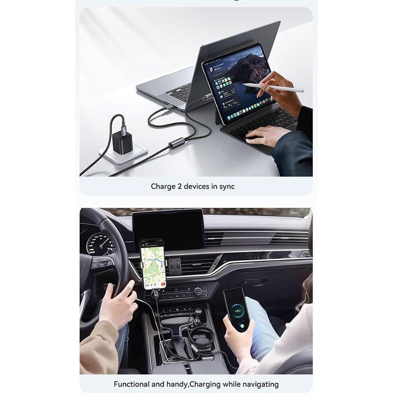 کابل تبدیل USB-C یوسمز مدل sj 740 طول 1.2متر
