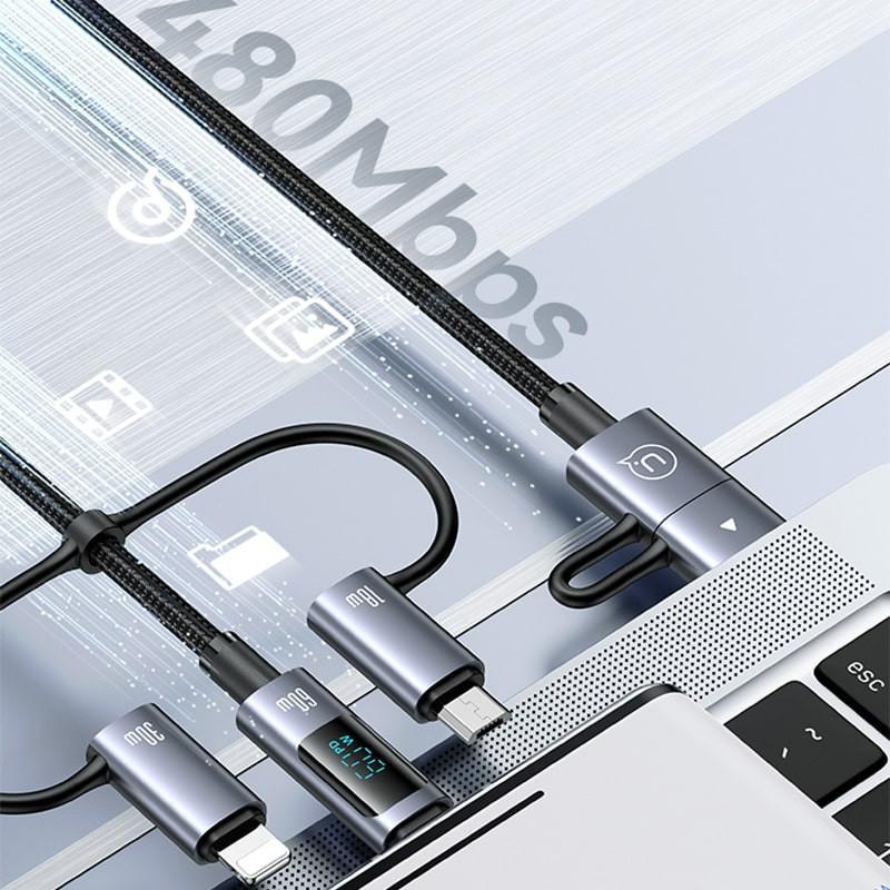 کابل تبدیل usb / usb-c به usb-c / micro usb / لایتنینگ یوسمز مدل sj736 طول 2 متر