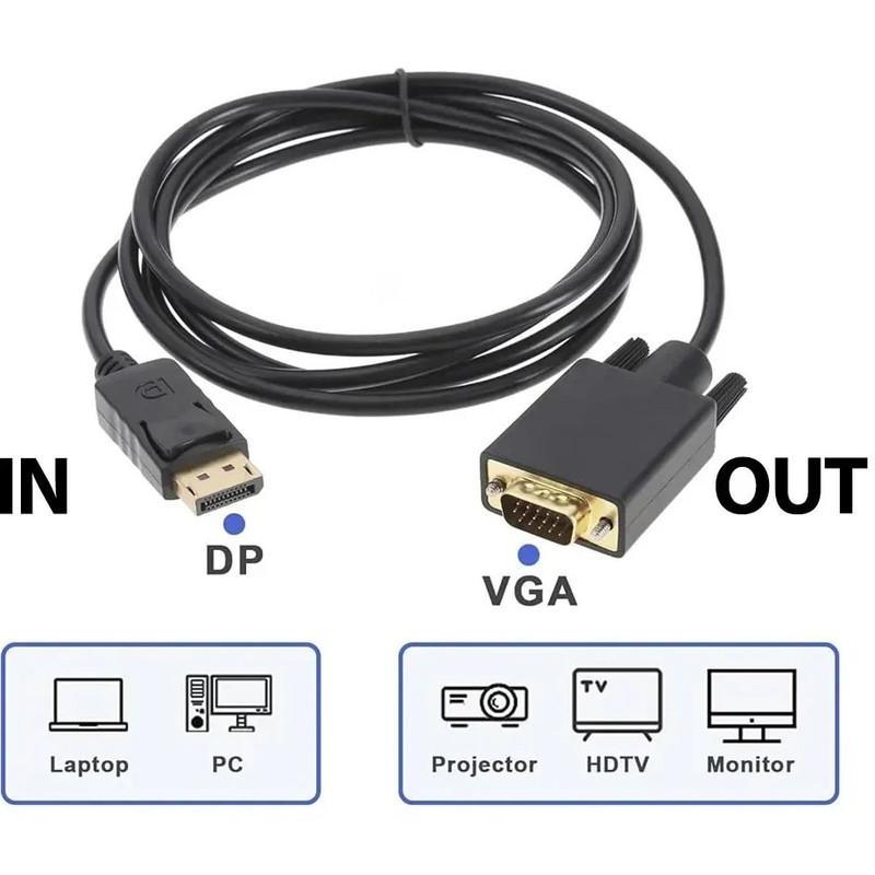 کابل Display به VGA دی نت مدل DT-409 x طول 1.5 متر