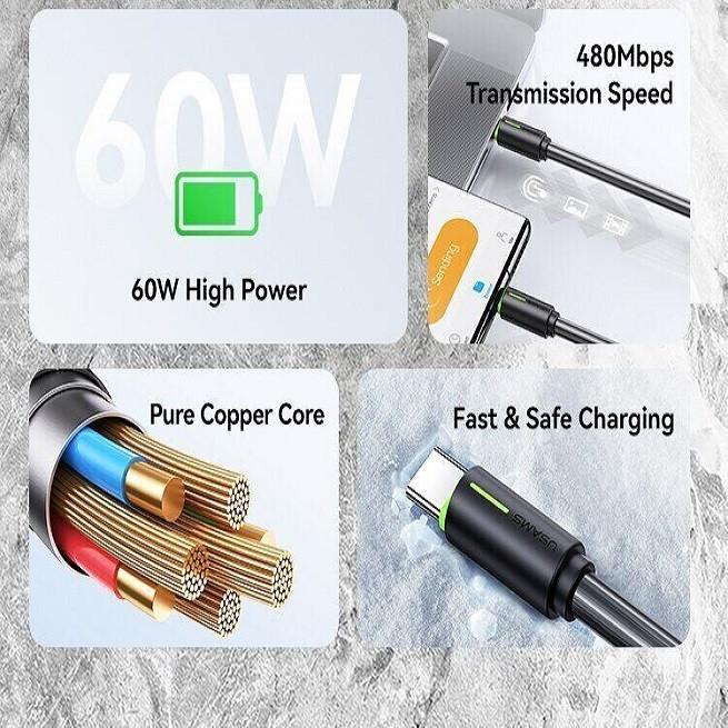 کابل USB-C یوسمز مدل SJ734 طول 1 متر