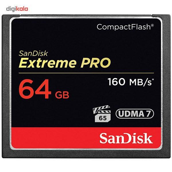 کارت حافظه CompactFlash سن دیسک مدل Extreme Pro سرعت 1067X 160MBps ظرفیت 64 گیگابایت