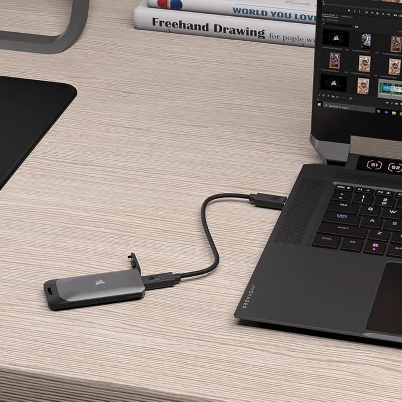 اس اس دی اکسترنال کورسیر مدل EX100U ظرفیت 2 ترابایت رابط USB 3.2 Gen2