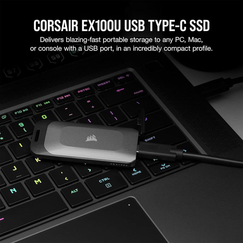 اس اس دی اکسترنال کورسیر مدل EX100U ظرفیت 2 ترابایت رابط USB 3.2 Gen2