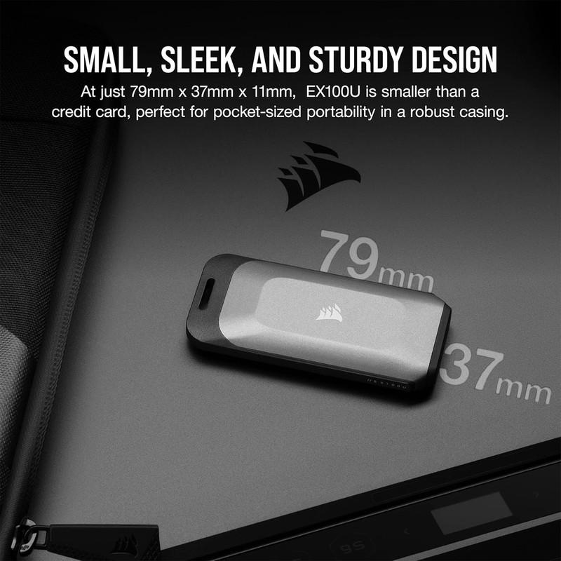اس اس دی اکسترنال کورسیر مدل EX100U ظرفیت 2 ترابایت رابط USB 3.2 Gen2