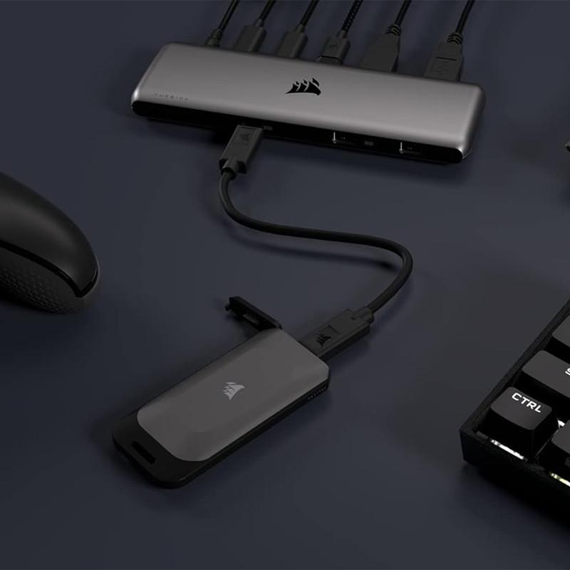 اس اس دی اکسترنال کورسیر مدل EX100U ظرفیت 2 ترابایت رابط USB 3.2 Gen2