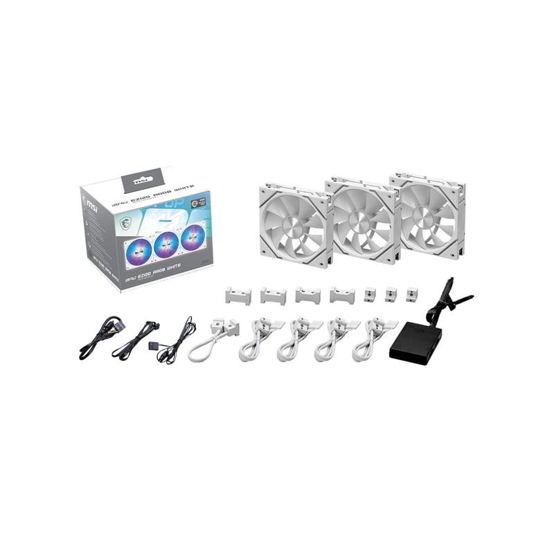 فن کیس ام اس آی مدل MPG EZ120 ARGB Wh بسته سه عددی