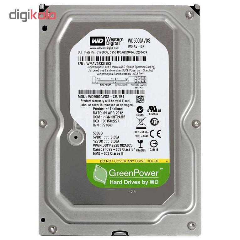 هارد دیسک اینترنال وسترن دیجیتال مدل WD-AV-GP WD5000AVDS ظرفیت 500 گیگابایت