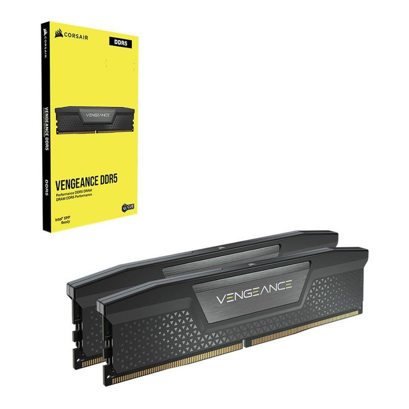 رم دسکتاپ DDR5 کورسیر مدل VENGEANCE ظرفیت 64 گیگابایت دو کاناله فرکانس 6000 مگاهرتز تایمینگ CL38 نوع ماژول U-DIMM