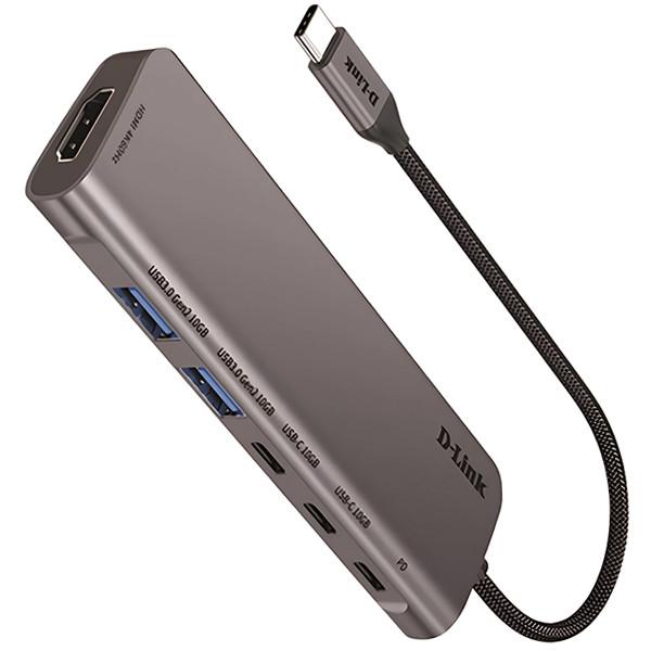 هاب 6 پورت USB-C دی‌لینک مدل DUB-C106 