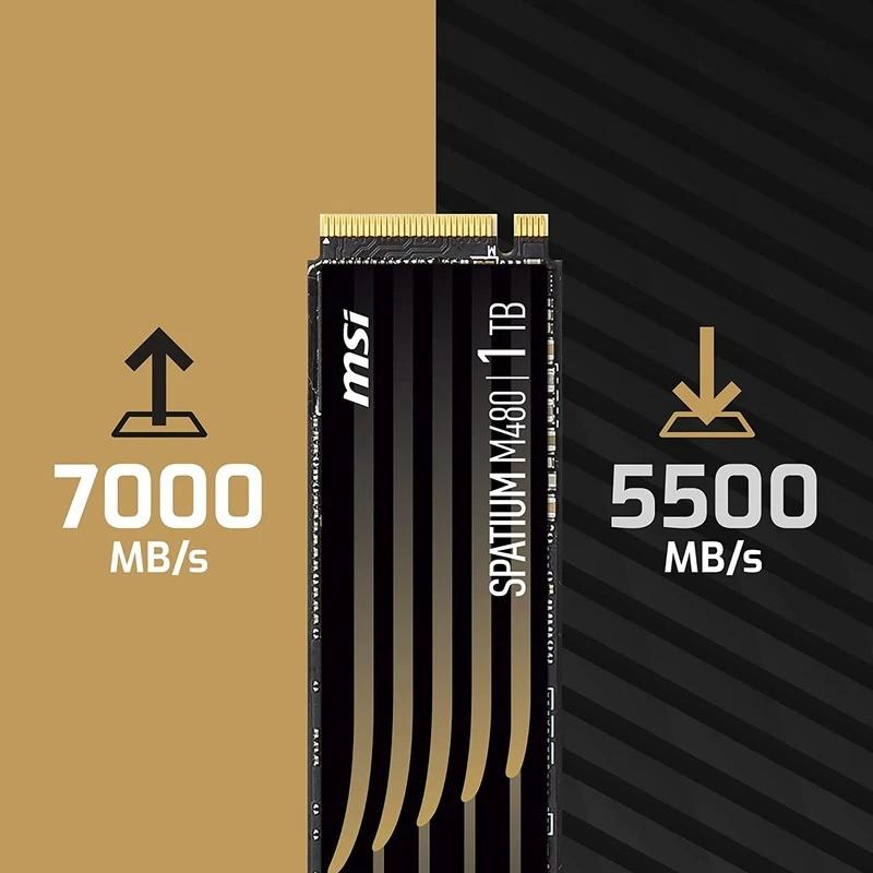 اس اس دی اینترنال PCIe Gen4 x4 ام اس آی مدل SPATIUM M480 PRO ظرفیت 1 ترابایت