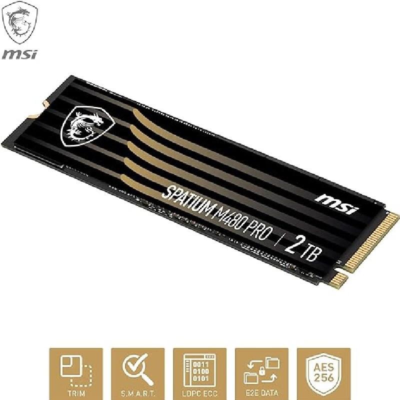 اس اس دی اینترنال ام اس آی مدل SPATIUM M480 PRO PCIe 4.0 NVMe M.2 ظرفیت دو ترابایت
