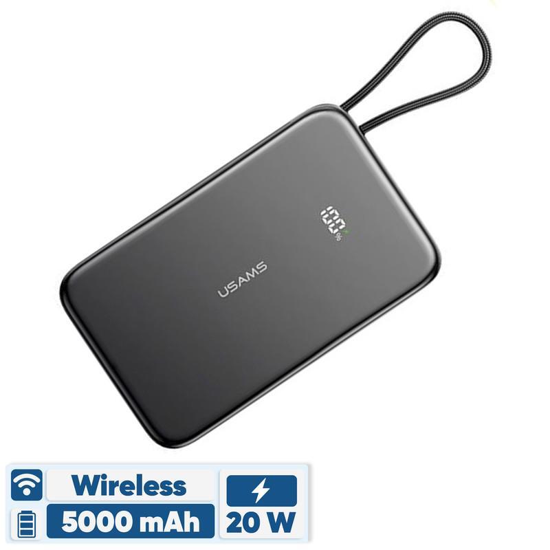 پاوربانک 20 وات یوسمز مدل US-CD227-20W ظرفیت 5000 میلی آمپر ساعت