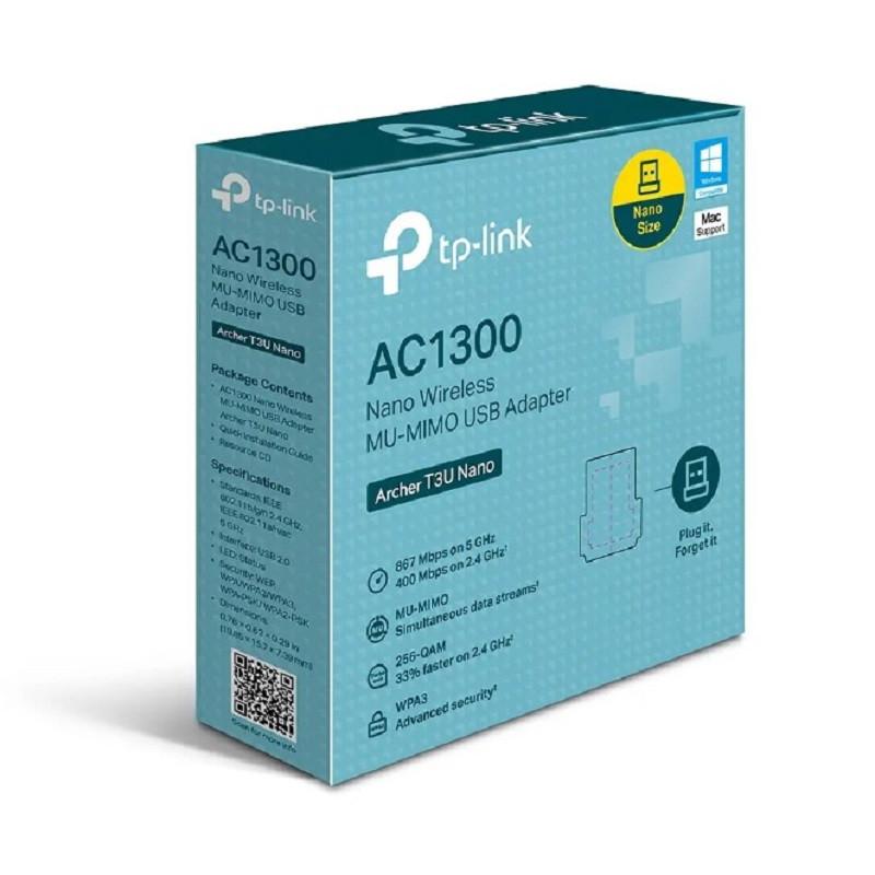 USB کارت شبکه تی پی-لینک مدل Archer T3u Nano