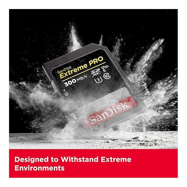 کارت حافظه SDXC سن دیسک مدل Extreme Pro  استاندارد UHS-II سرعت 300MBps ظرفیت 256 گیگابایت