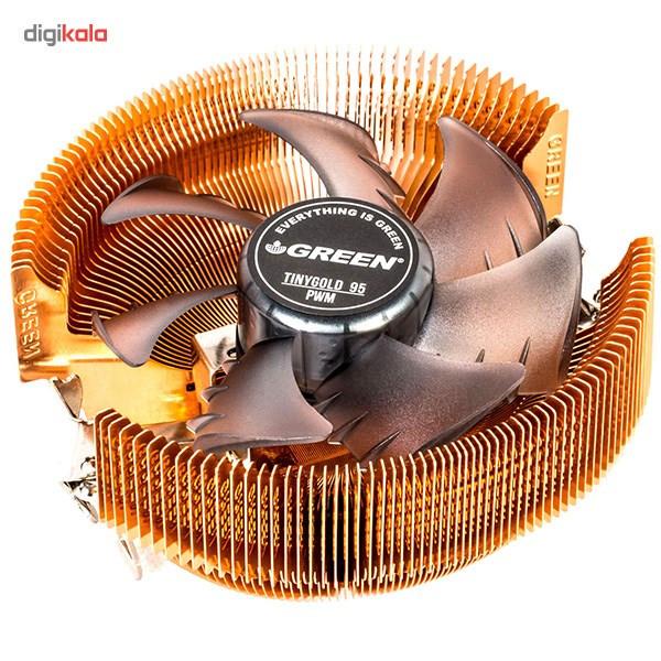 سیستم خنک کننده بادی گرین مدل Tiny Gold 95 PWM
