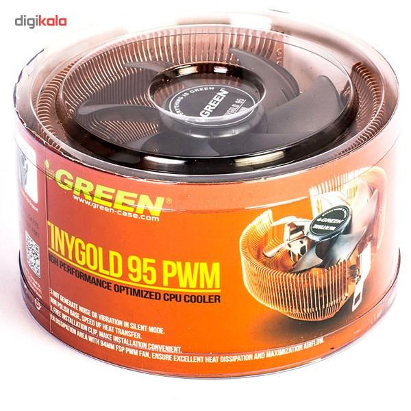 سیستم خنک کننده بادی گرین مدل Tiny Gold 95 PWM