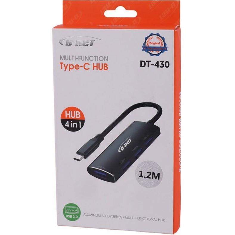 هاب 4 پورت USB 3.0 دی نت مدل dt-430