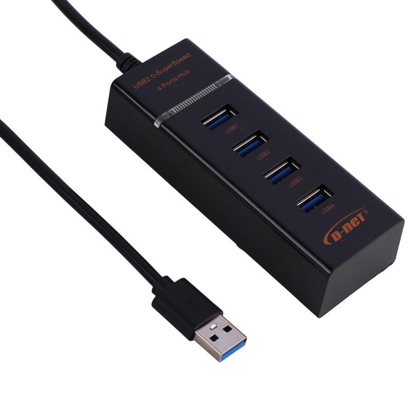 هاب 4 پورت USB 2.0 دی نت مدل DT-423 طول 30 سانتی متر