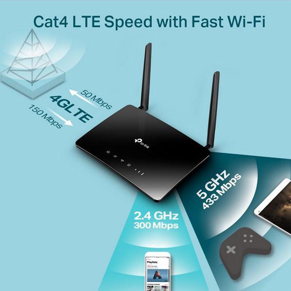 مودم روتر بی سیم 4G LTE تی پی-لینک مدل  Archer MR202 AC750