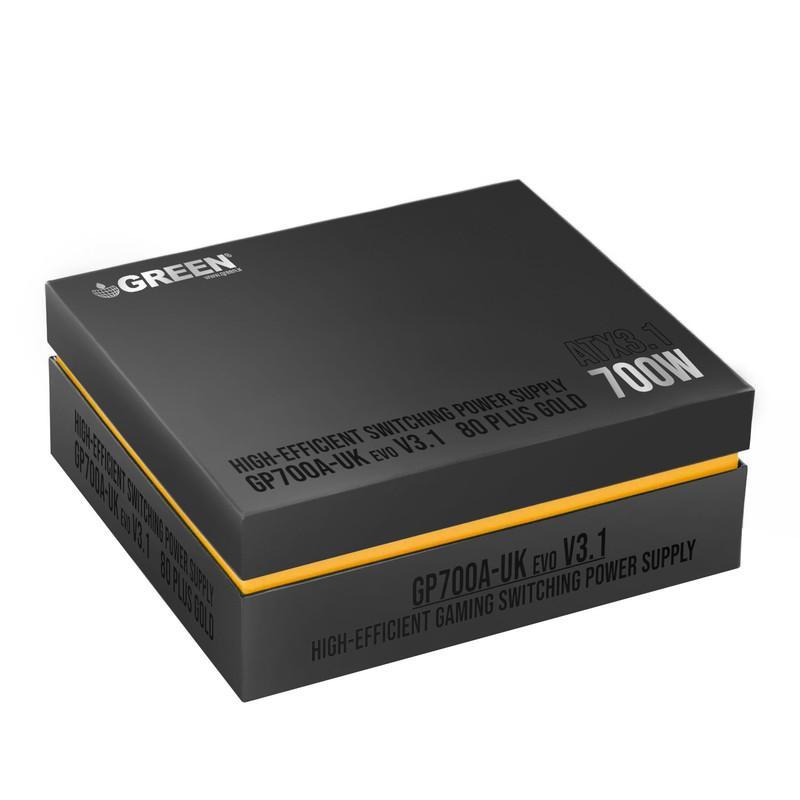 منبع تغذیه کامپیوتر 700W وات گرین مدل GP700A-UK EVO V3.1 (ATX 3.1)