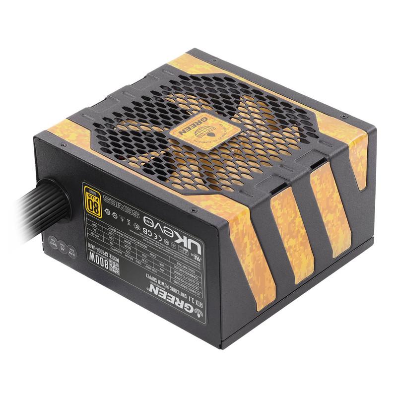منبع تغذیه کامپیوتر 800W وات گرین مدل GP800A-UK EVO V3.1 (ATX 3.1)