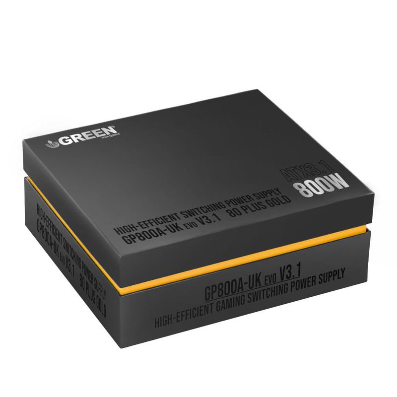 منبع تغذیه کامپیوتر 800W وات گرین مدل GP800A-UK EVO V3.1 (ATX 3.1)