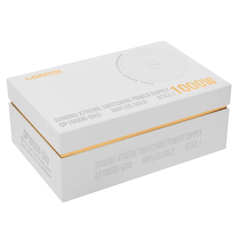 منبع تغذیه کامپیوتر 1000W وات گرین مدل GP1000B-GXD White (ATX 3.1)