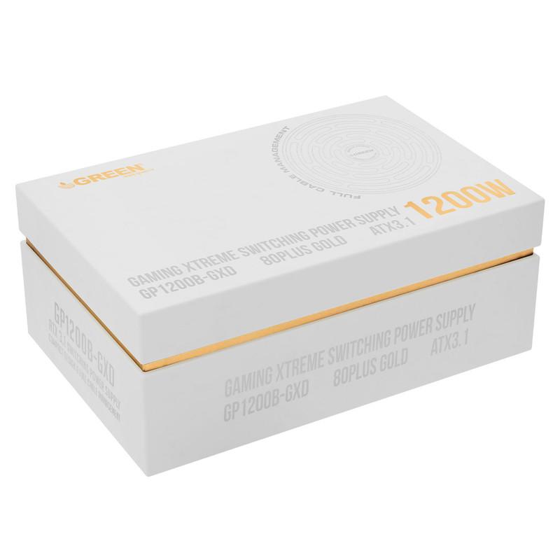 منبع تغذیه کامپیوتر 1200W وات گرین مدل GP1200B-GXD White (ATX 3.1)