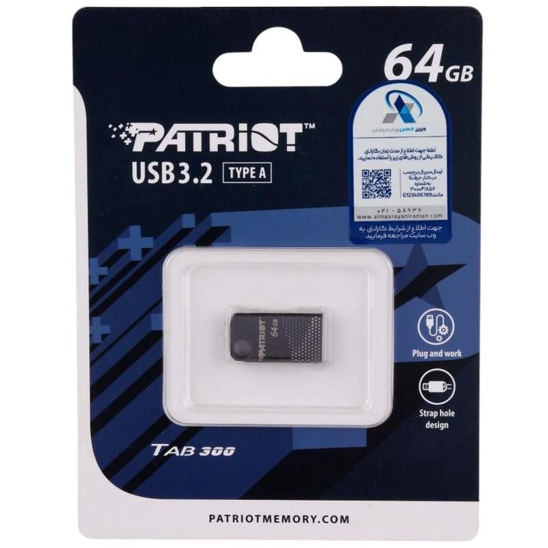 فلش مموری پتریوت مدل TAB300 USB 3.2 ظرفیت 64 گیگابایت با رابط USB 3.2
