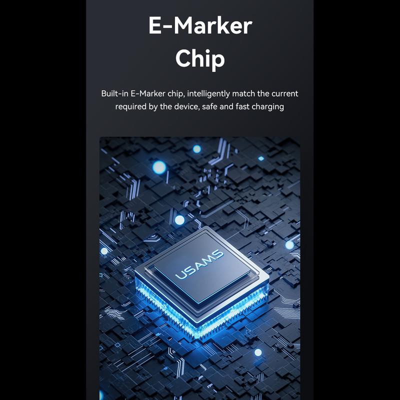 کابل تبدیل USB-C یوسمز 100 وات مدل  HX Series طول 1.2 متر 
