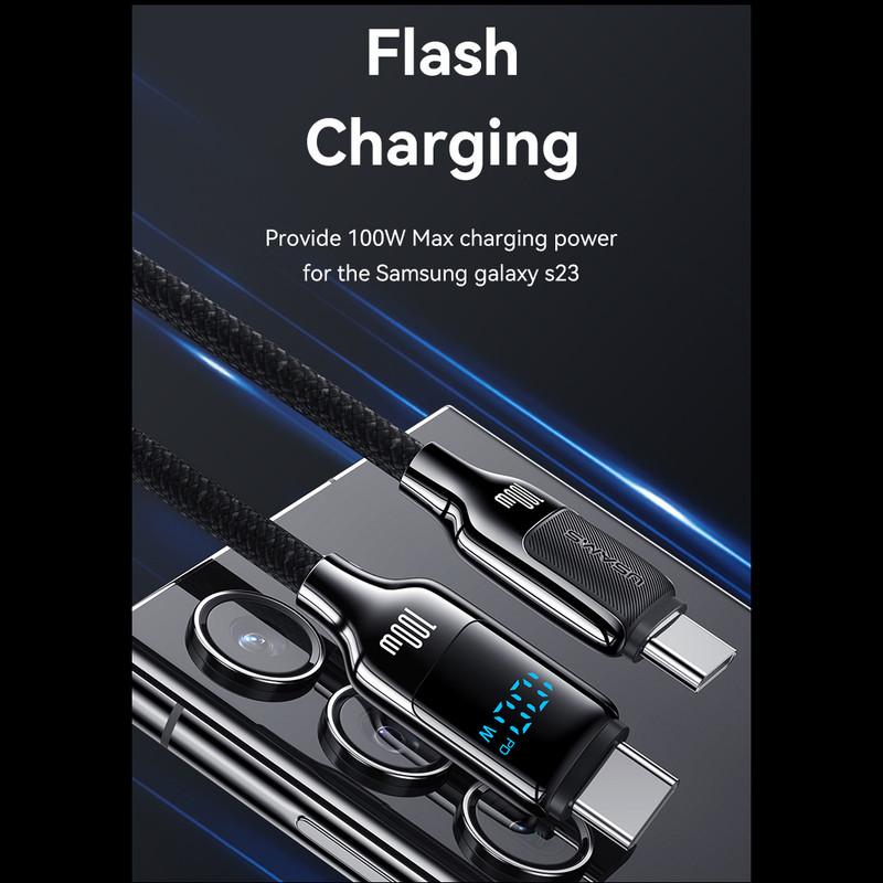 کابل تبدیل USB-C یوسمز 100 وات مدل  HX Series طول 1.2 متر 