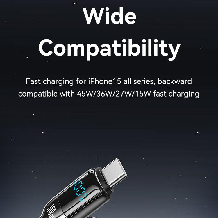 کابل تبدیل USB-C یوسمز 100 وات مدل  HX Series طول 1.2 متر 