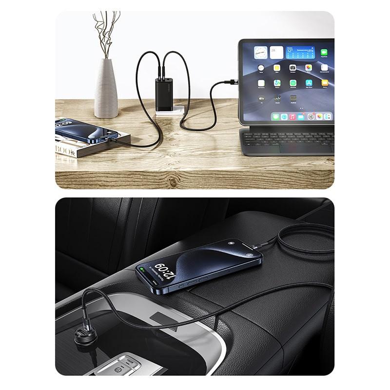 کابل USB-c یوسمز مدل US-SJ724 طول 1.2 متر