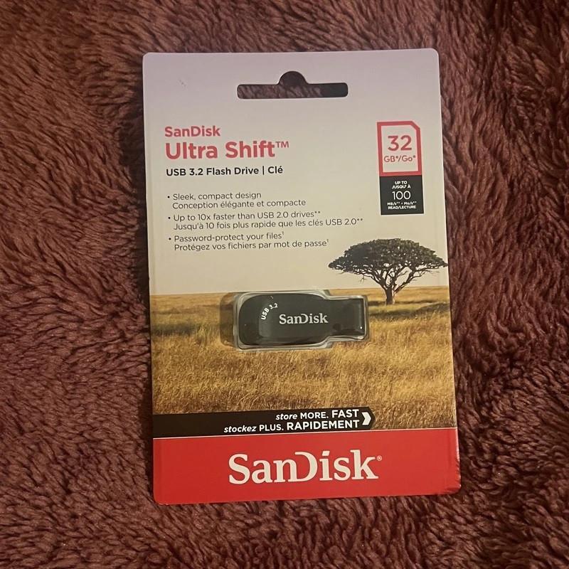 فلش مموری سن دیسک مدل Ultra Shift ظرفیت 32 گیگابایت با رابط USB 3.2 بسته 5 عددی