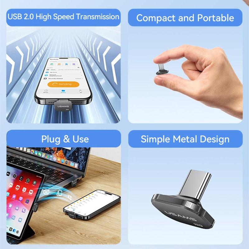 فلش مموری یوسمز مدل ZB328 ظرفیت 128 گیگابایت با رابط USB Type-C