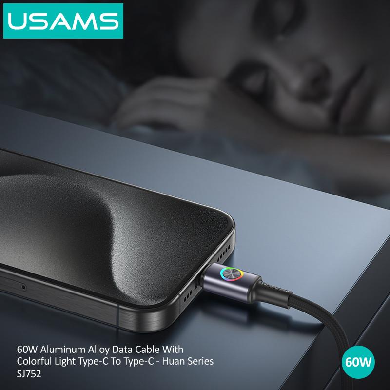 کابل USB-C یوسمز مدل SJ752-60W طول 1.2 متر