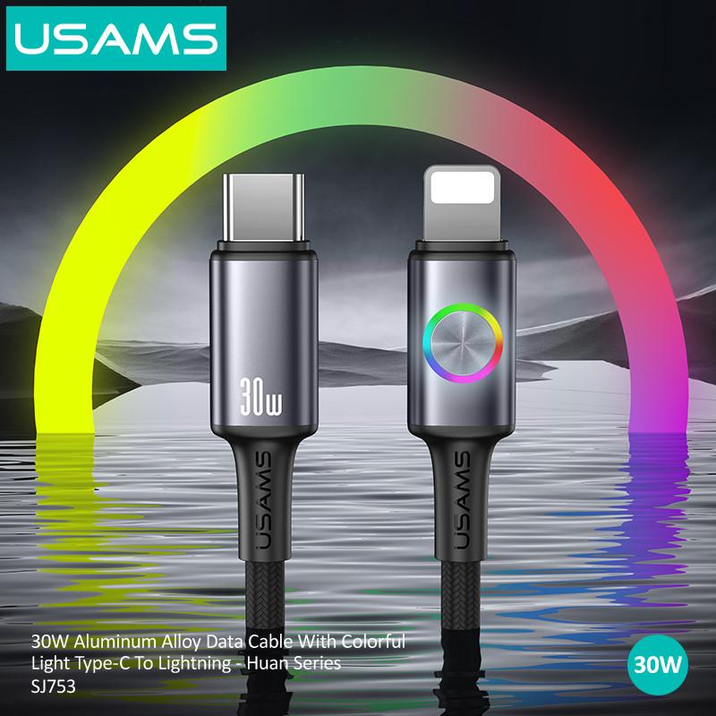 کابل تبدیل USB-C به لایتنینگ یوسمز مدل SJ753-30W طول 1.2 متر