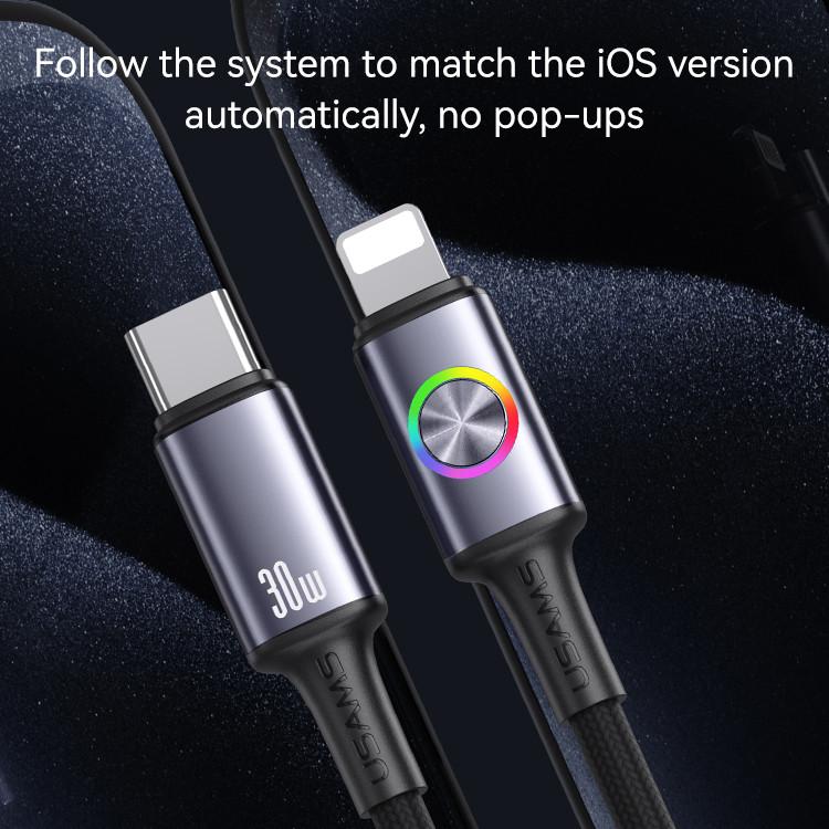 کابل تبدیل USB-C به لایتنینگ یوسمز مدل SJ753-30W طول 1.2 متر