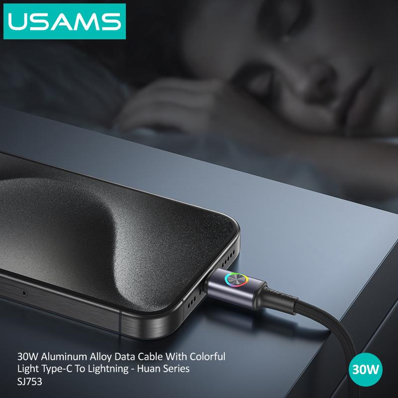 کابل تبدیل USB-C به لایتنینگ یوسمز مدل SJ753-30W طول 1.2 متر